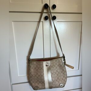 Coach Gold Tan monogram Crossbody